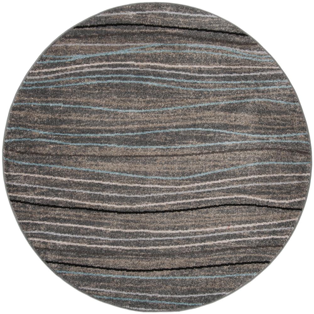 AMSTERDAM, SILVER / BEIGE, 6'-7" X 6'-7" Round, Area Rug