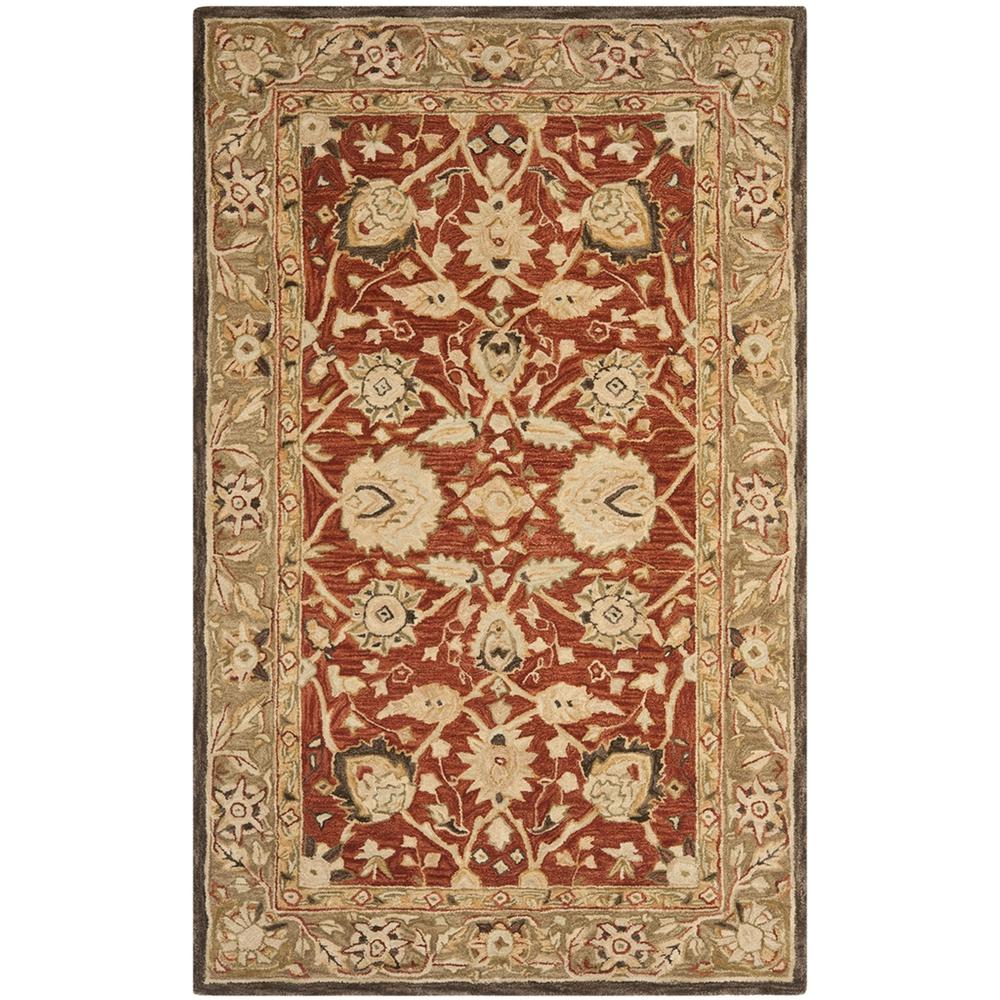 ANATOLIA, RUST / GREEN, 6' X 9', Area Rug