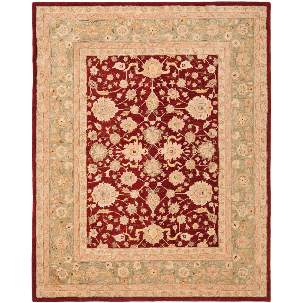 ANATOLIA, RED / MOSS, 8' X 10', Area Rug