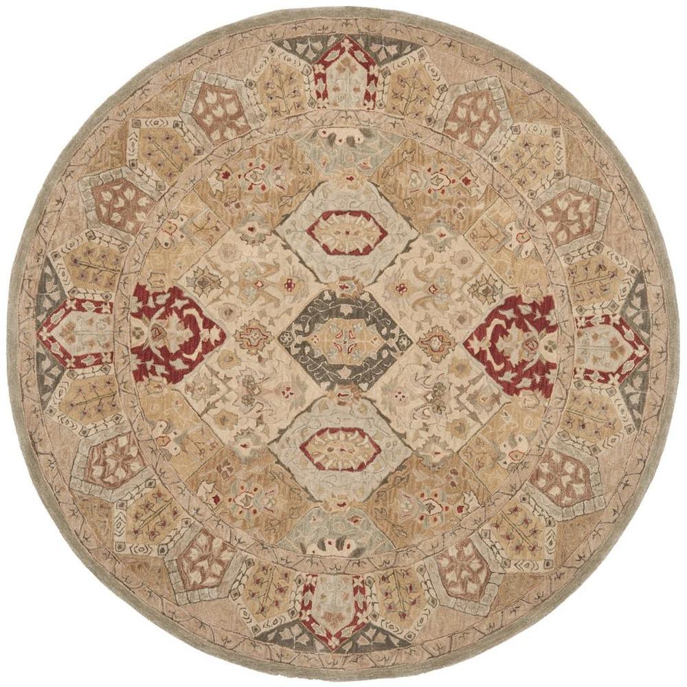 ANATOLIA, BEIGE / MULTI, 6' X 6' Round, Area Rug