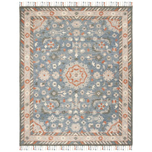 ASPEN, BLUE / RUST, 8' X 10', Area Rug, APN123A-8