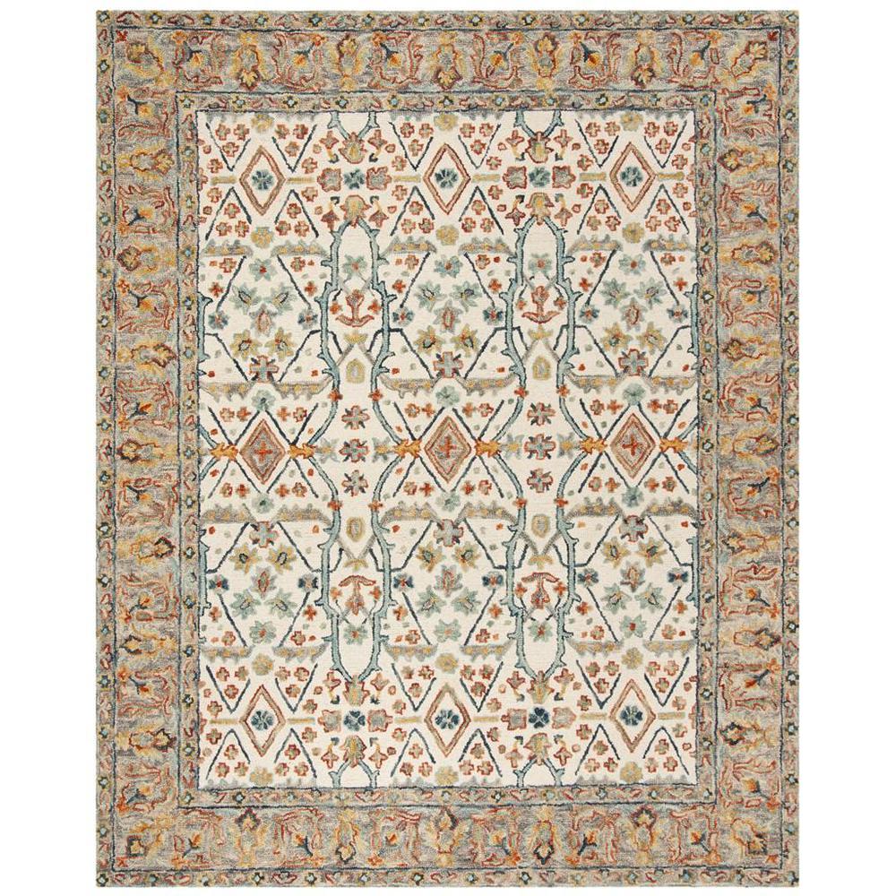 ASPEN, IVORY / BLUE, 9' X 12', Area Rug, APN308A-9