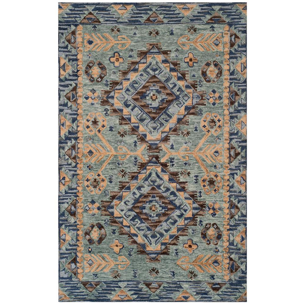 ASPEN, BLUE / BEIGE, 6' X 9', Area Rug