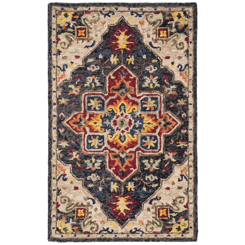 ASPEN, CHARCOAL / CREAM, 3' X 5', Area Rug