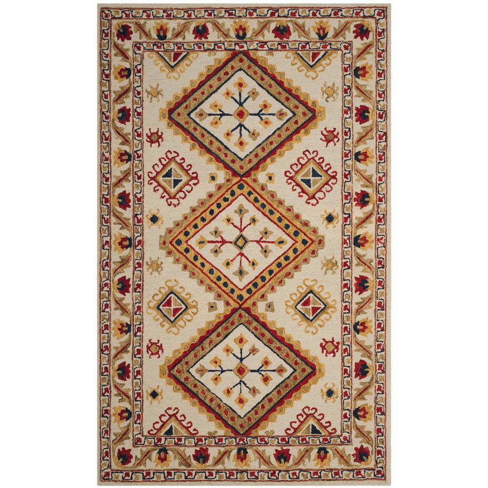 ASPEN, IVORY / MULTI, 4' X 6', Area Rug, APN706A-4