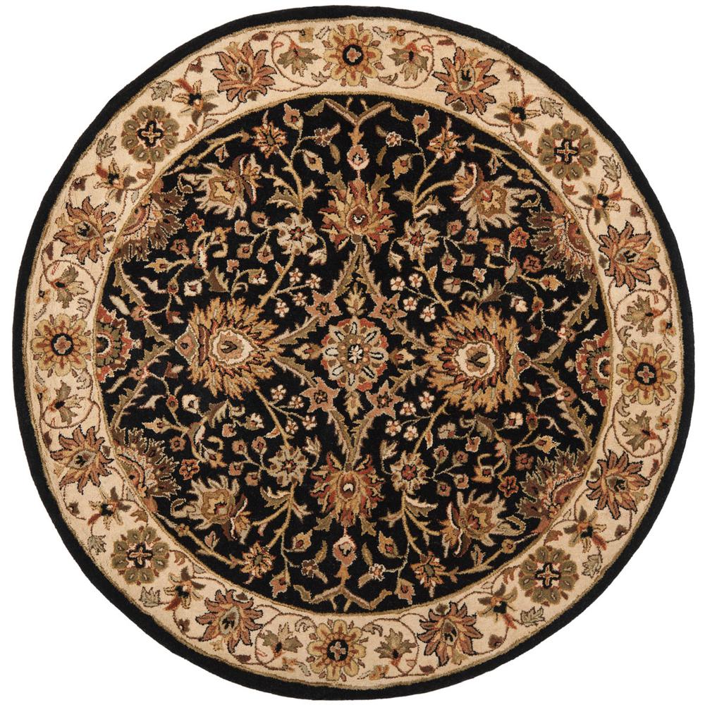 ANTIQUITY, BLACK, 6' X 6' Round, Area Rug, AT249B-6R
