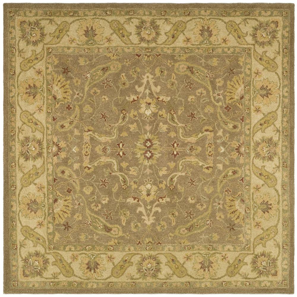 ANTIQUITY, BROWN / GOLD, 8' X 8' Square, Area Rug