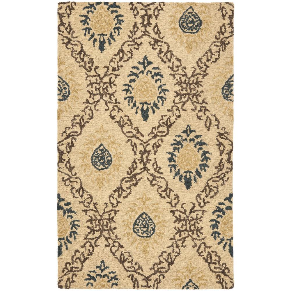 ANTIQUITY, LIGHT GOLD / MULTI, 4' X 6', Area Rug