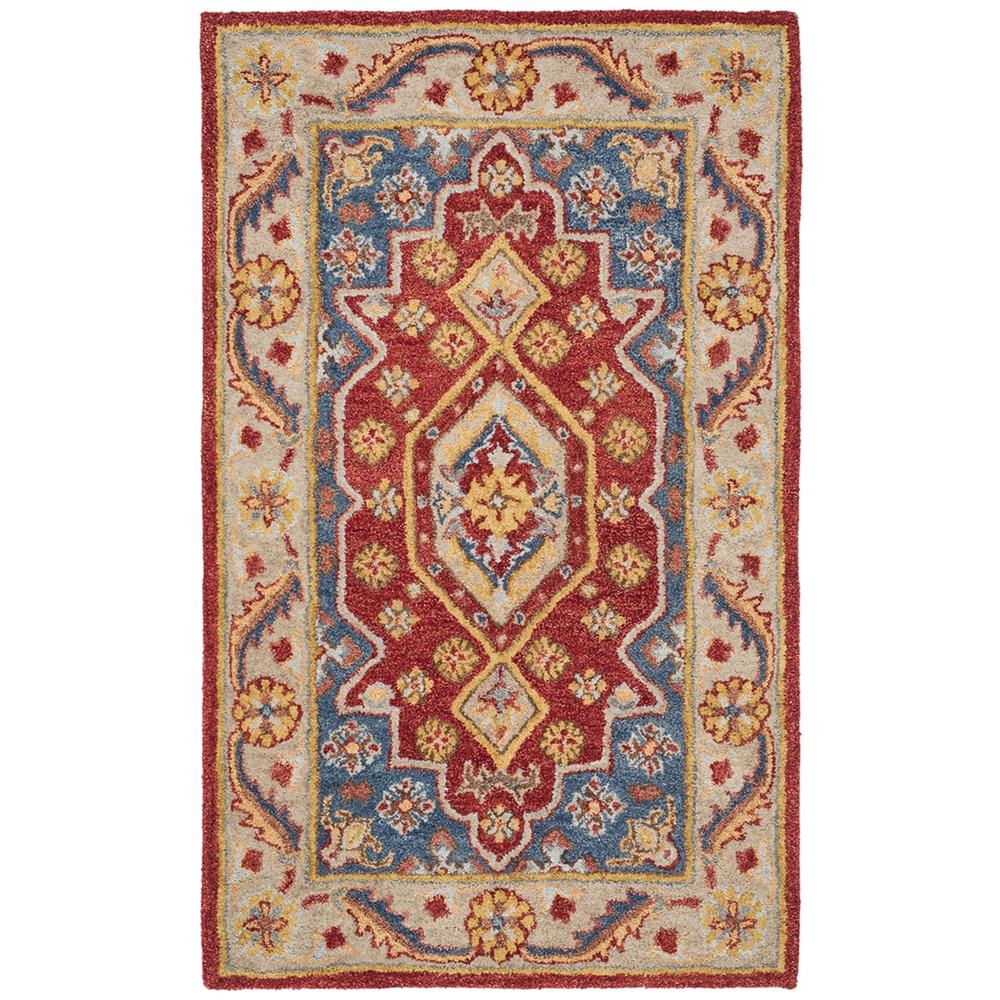 ANTIQUITY, RED / BLUE, 3' X 5', Area Rug, AT503Q-3
