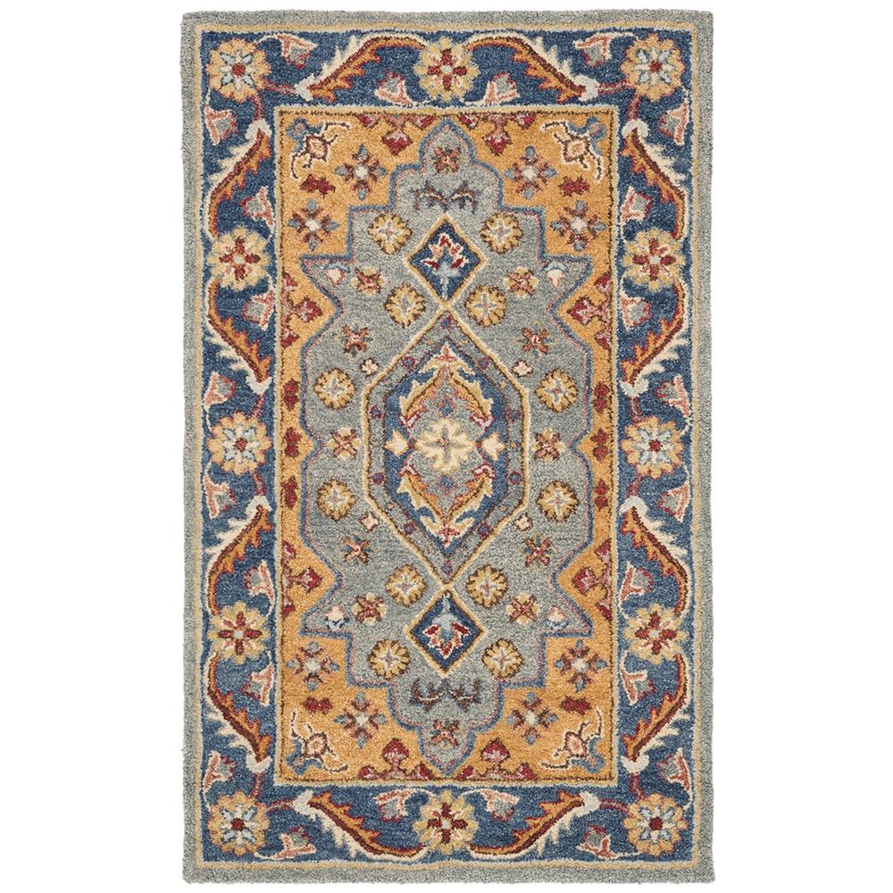 ANTIQUITY, BLUE / GOLD, 2'-3" X 8', Area Rug, AT504M-28