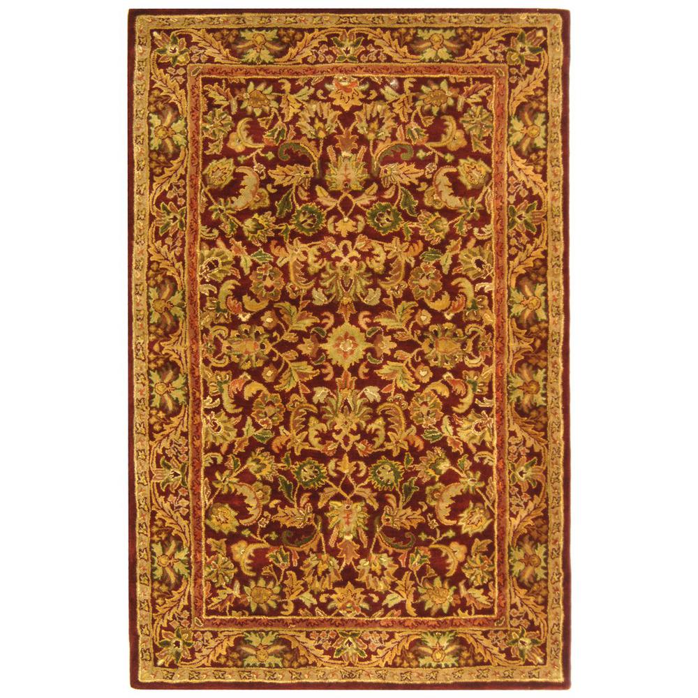 ANTIQUITY, WINE / GOLD, 6' X 9', Area Rug, AT52B-6