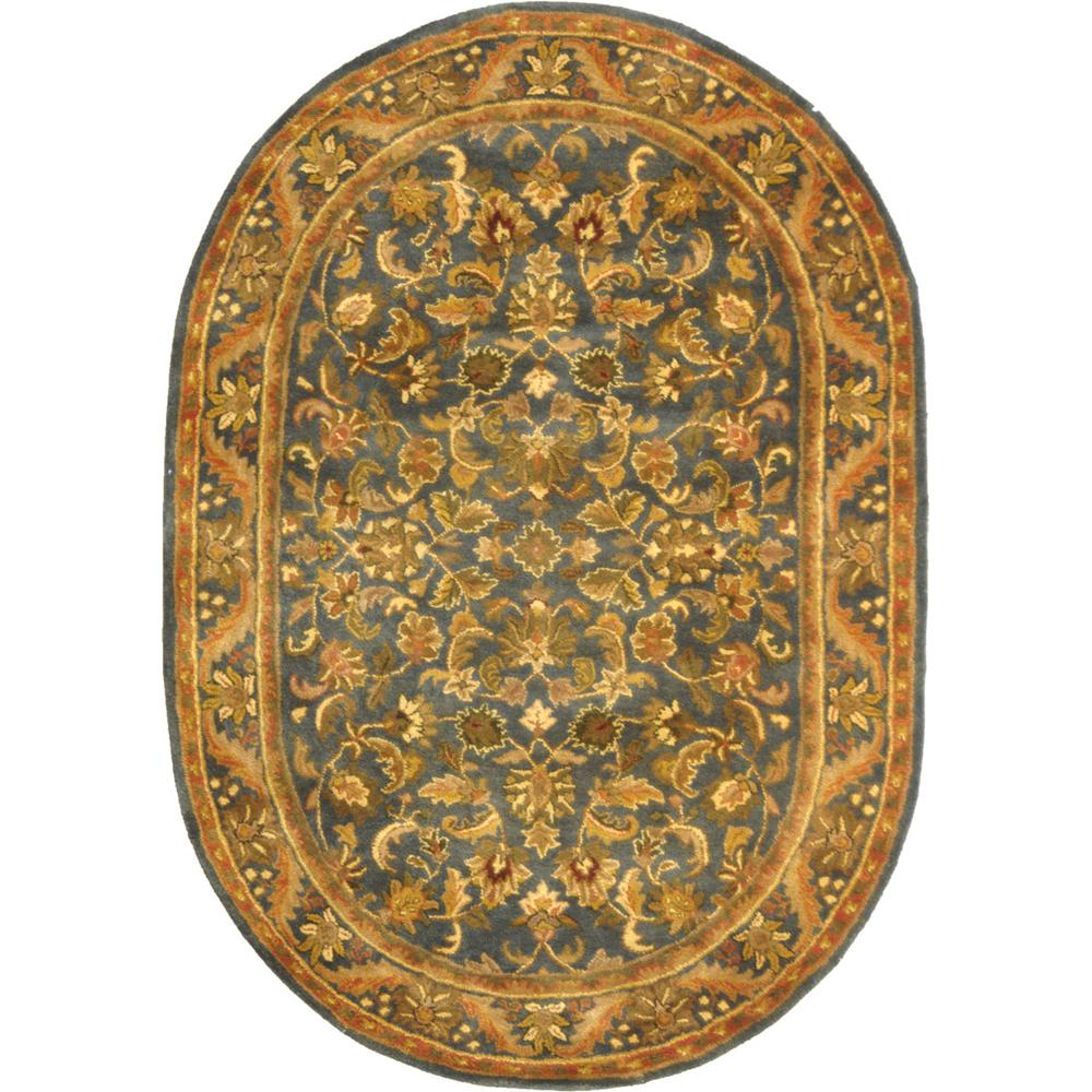ANTIQUITY, BLUE / GOLD, 7'-6" X 9'-6" Oval, Area Rug