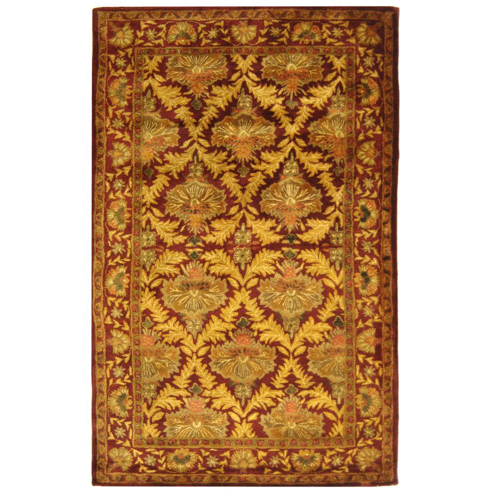 ANTIQUITY, WINE / GOLD, 6' X 9', Area Rug, AT54A-6