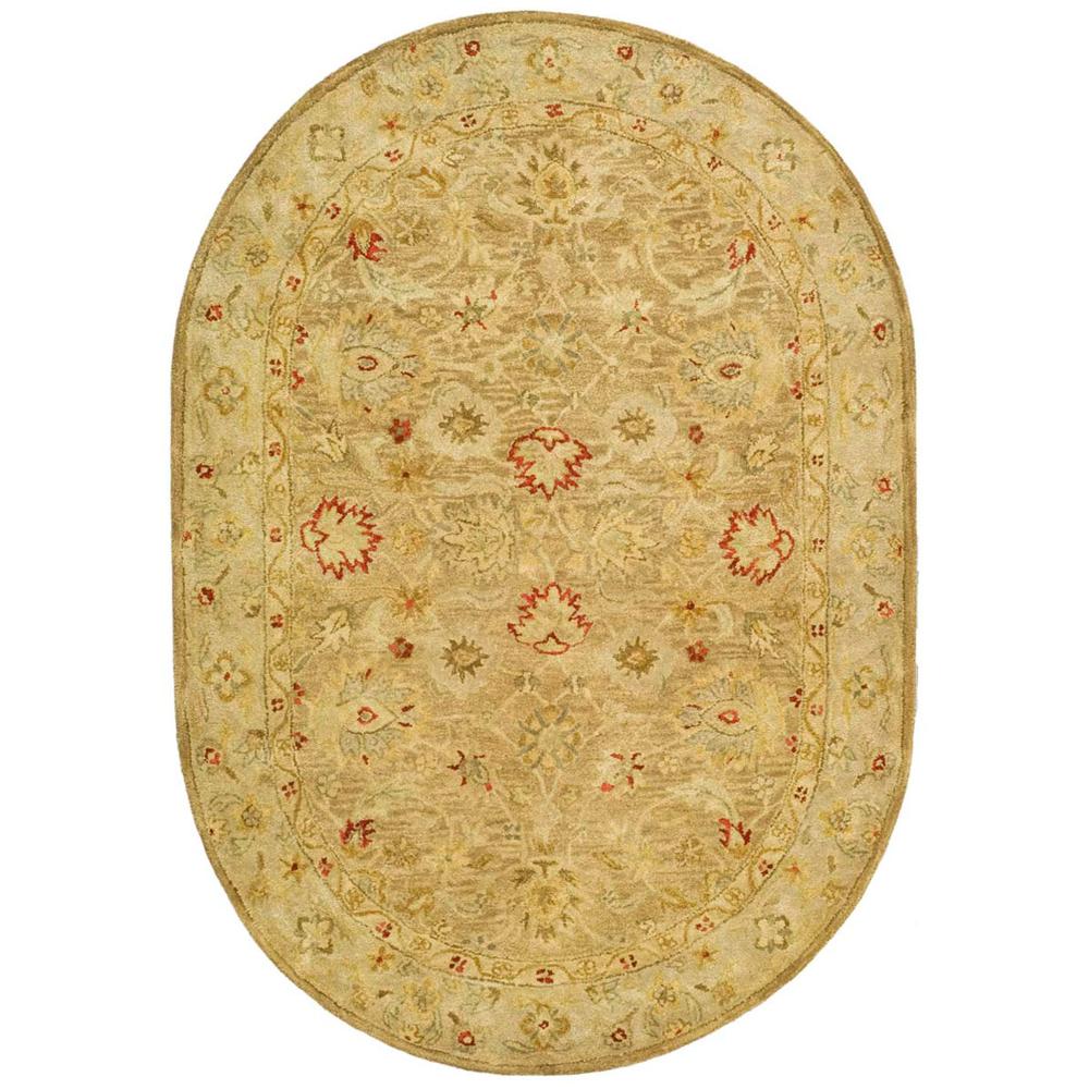 ANTIQUITY, BROWN / BEIGE, 7'-6" X 9'-6" Oval, Area Rug