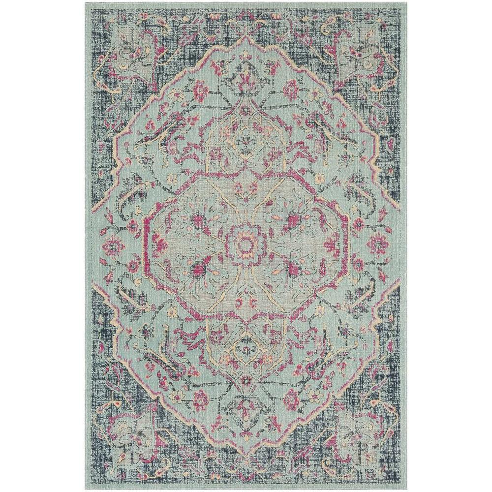 ARTISAN, LIGHT BLUE / NAVY, 4' X 6', Area Rug, ATN501A-4