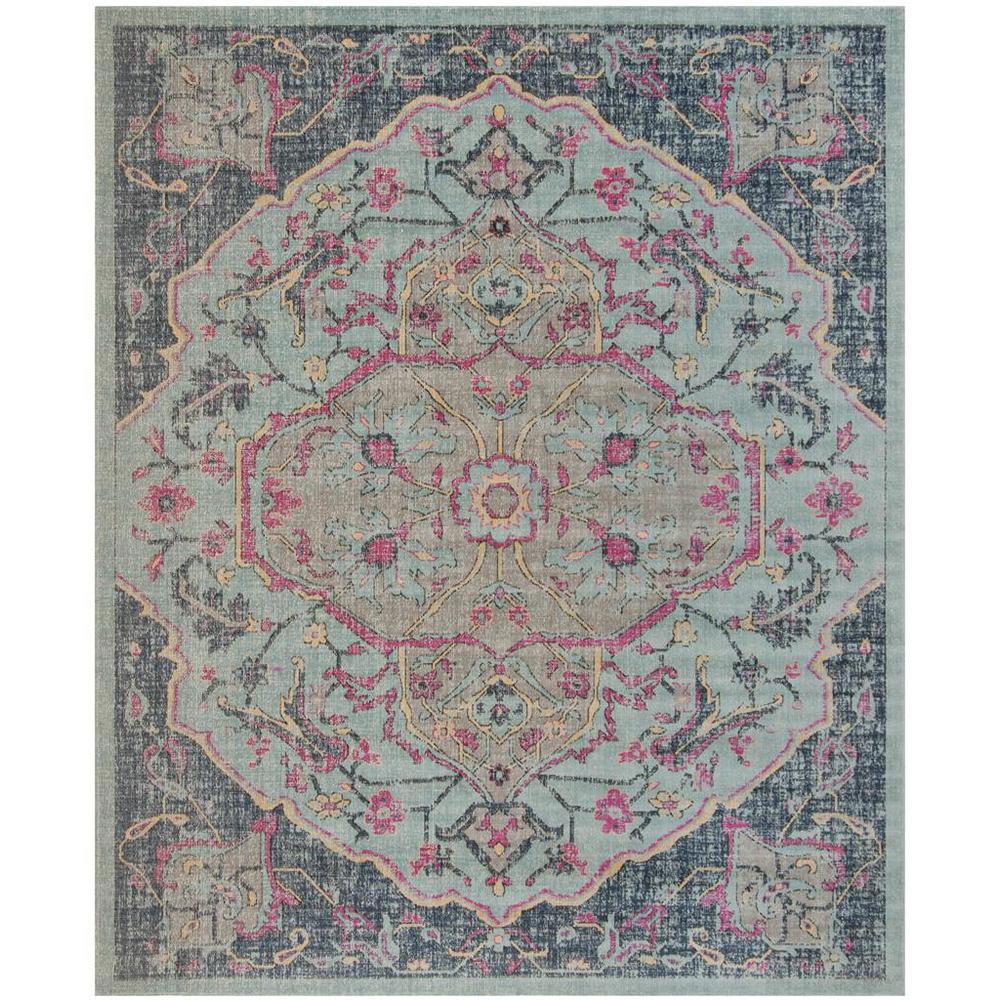 ARTISAN, LIGHT BLUE / NAVY, 9' X 12', Area Rug, ATN501A-9