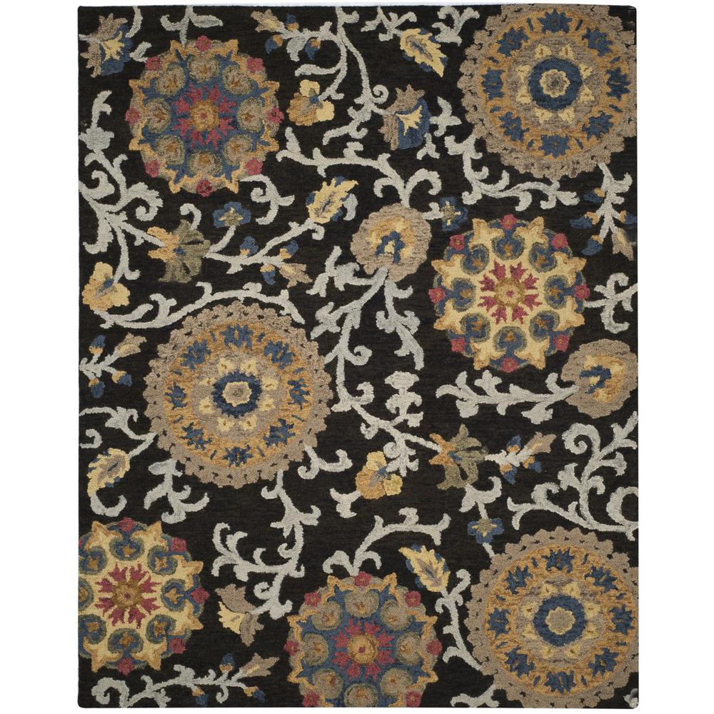 BLOSSOM, CHARCOAL / MULTI, 9' X 12', Area Rug