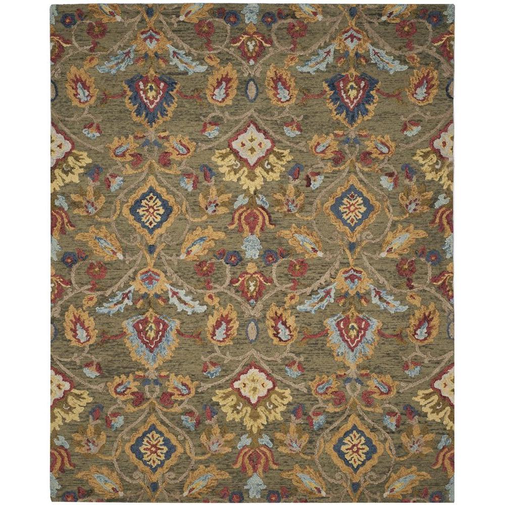 BLOSSOM, GREEN / MULTI, 8' X 10', Area Rug
