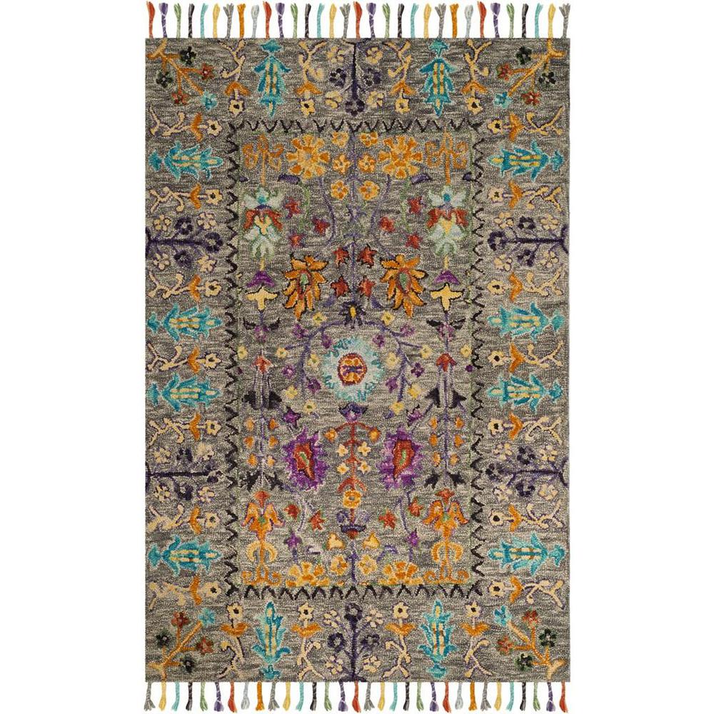 BLOSSOM, GREY / MULTI, 3' X 5', Area Rug