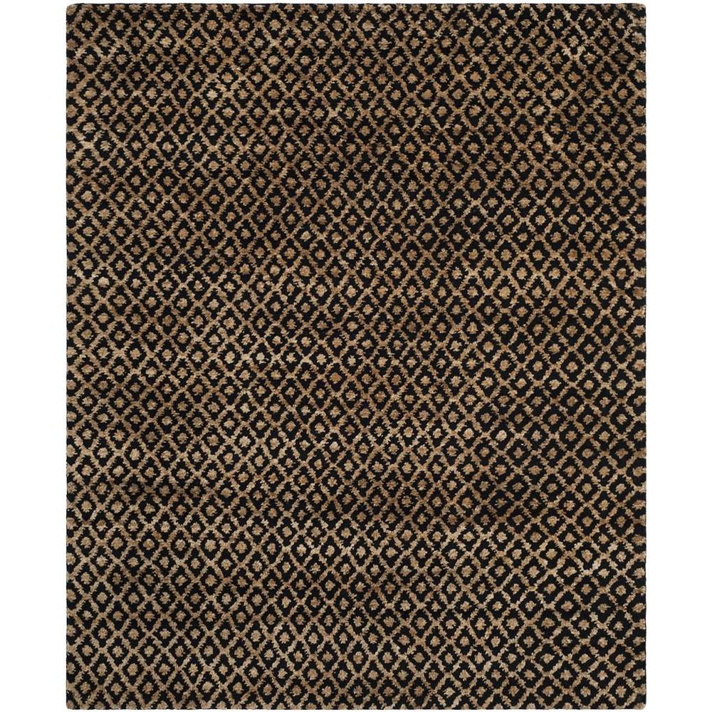 BOHEMIAN, BLACK / GOLD, 8' X 10', Area Rug