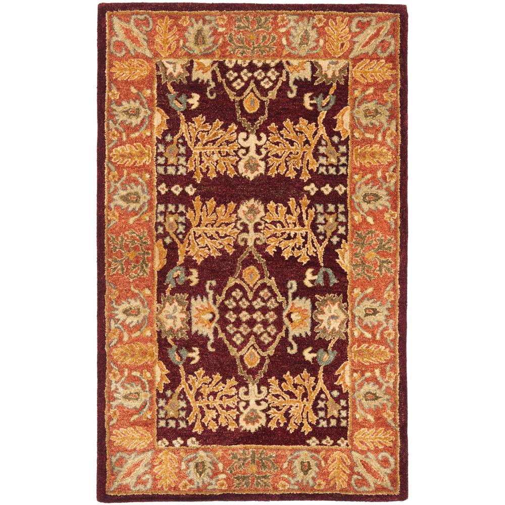 BERGAMA, RED / RUST, 3' X 5', Area Rug
