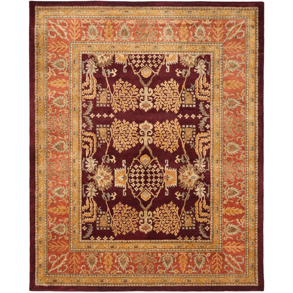 BERGAMA, RED / RUST, 9'-6" X 13'-6", Area Rug