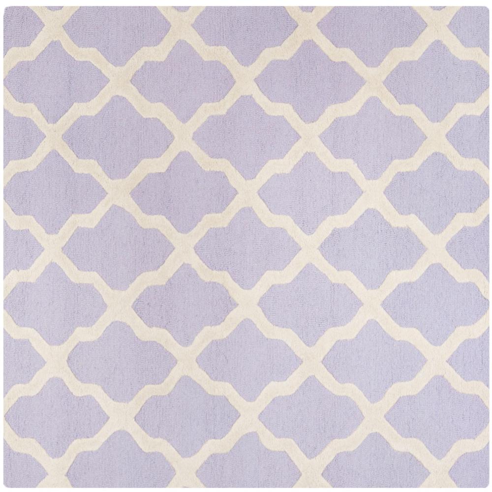 CAMBRIDGE, LAVANDER / IVORY, 8' X 8' Square, Area Rug, CAM121C-8SQ
