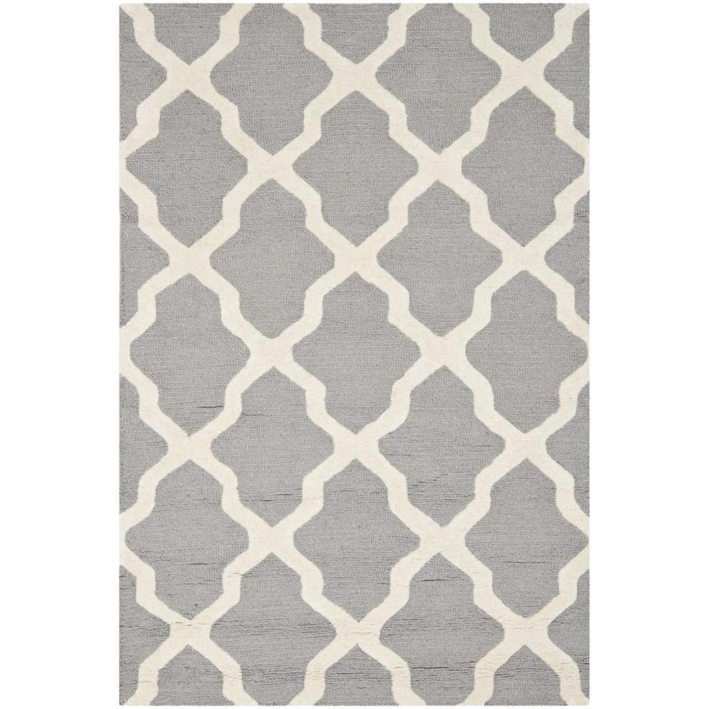CAMBRIDGE, SILVER / IVORY, 4' X 6', Area Rug, CAM121D-4