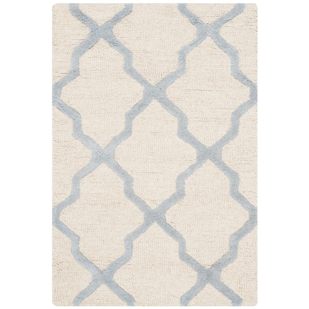 CAMBRIDGE, IVORY / LIGHT BLUE, 3' X 5', Area Rug