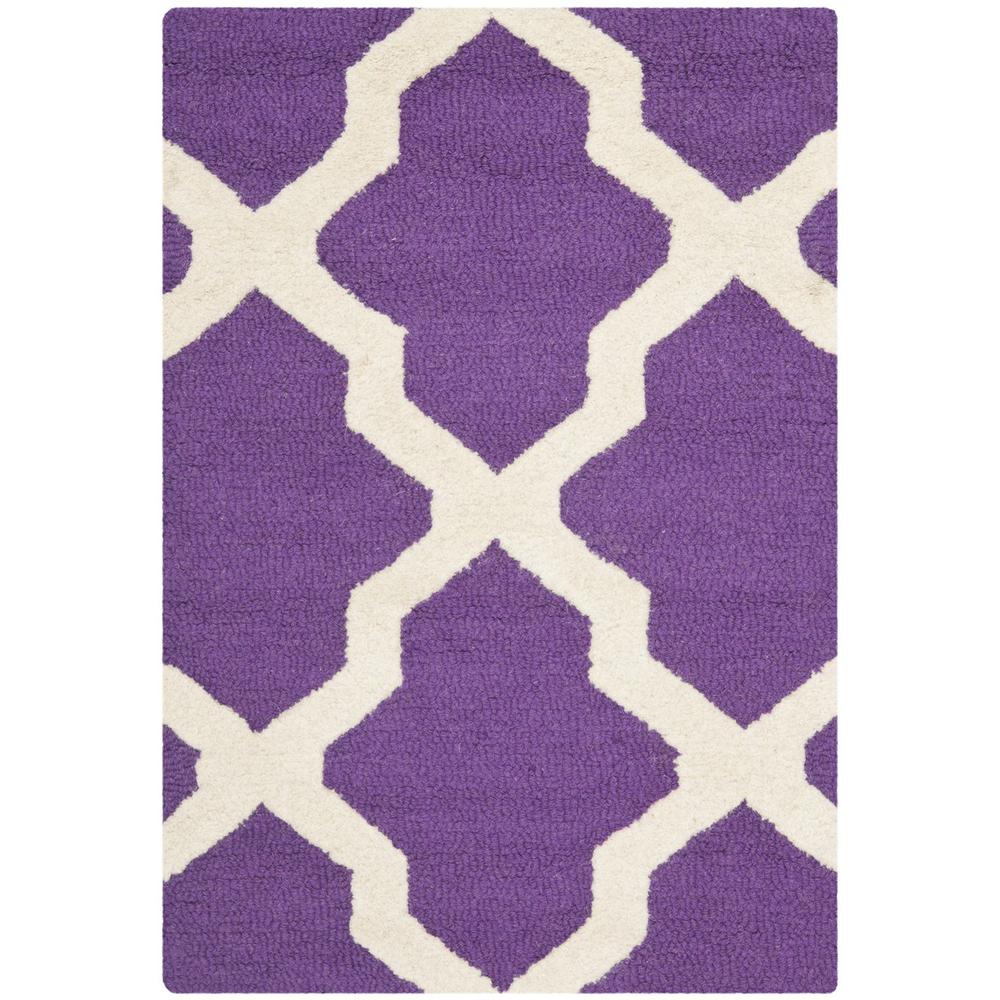 CAMBRIDGE, PURPLE / IVORY, 3' X 5', Area Rug, CAM121K-3