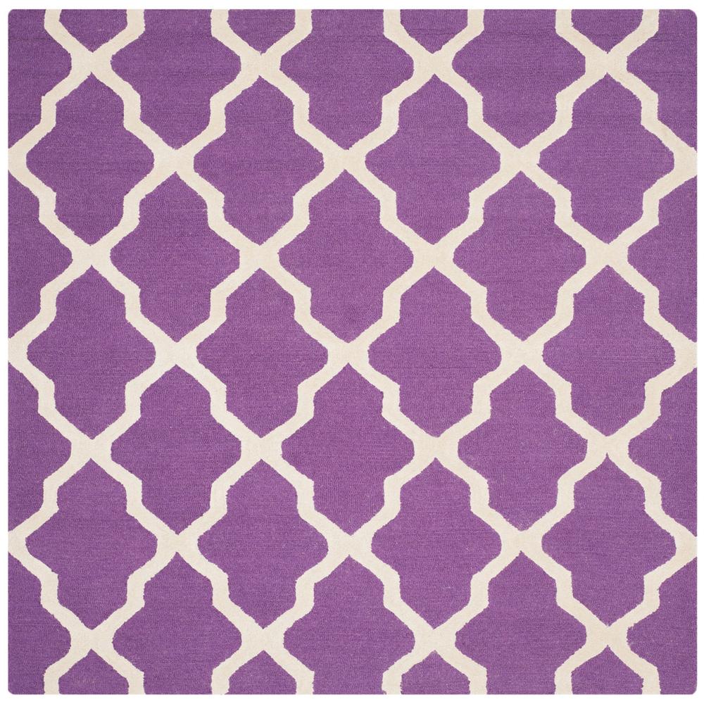 CAMBRIDGE, PURPLE / IVORY, 8' X 8' Square, Area Rug, CAM121K-8SQ