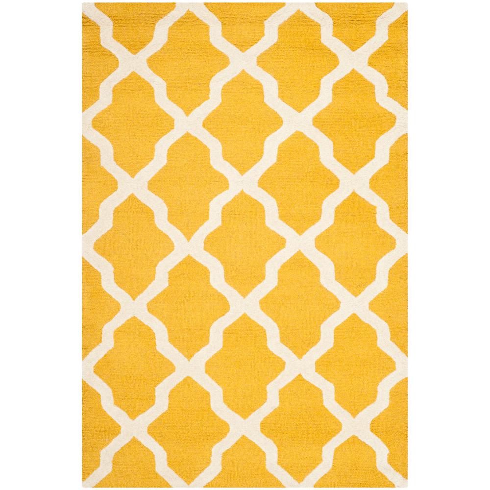 CAMBRIDGE, GOLD / IVORY, 4' X 6', Area Rug, CAM121Q-4