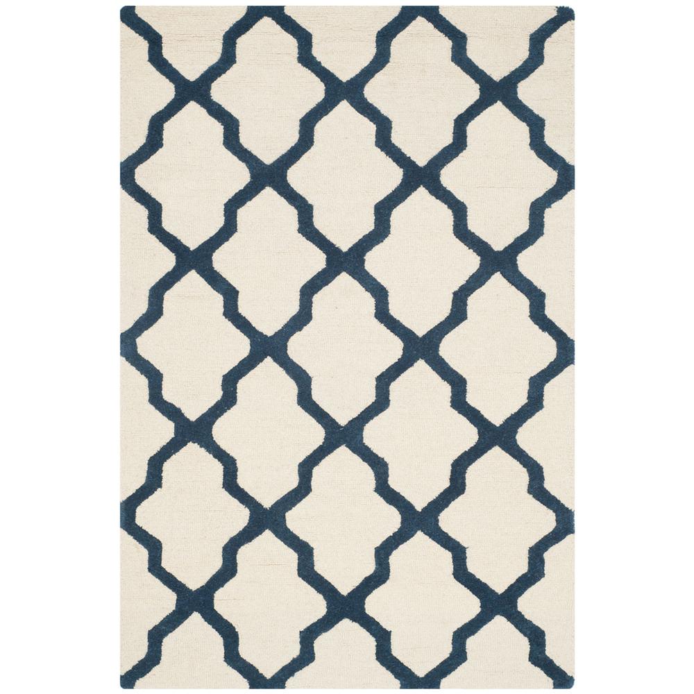 CAMBRIDGE, IVORY / NAVY, 4' X 6', Area Rug, CAM121Z-4