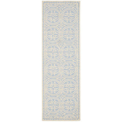 CAMBRIDGE, LIGHT BLUE / IVORY, 2'-6" X 10', Area Rug, CAM123A-210