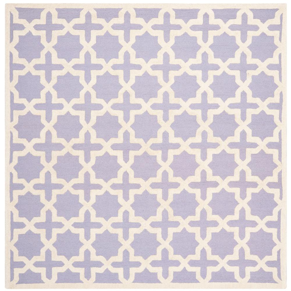 CAMBRIDGE, LAVANDER / IVORY, 8' X 8' Square, Area Rug, CAM125C-8SQ