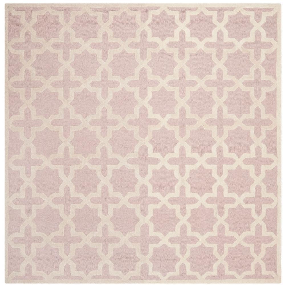CAMBRIDGE, LIGHT PINK / IVORY, 8' X 8' Square, Area Rug, CAM125M-8SQ