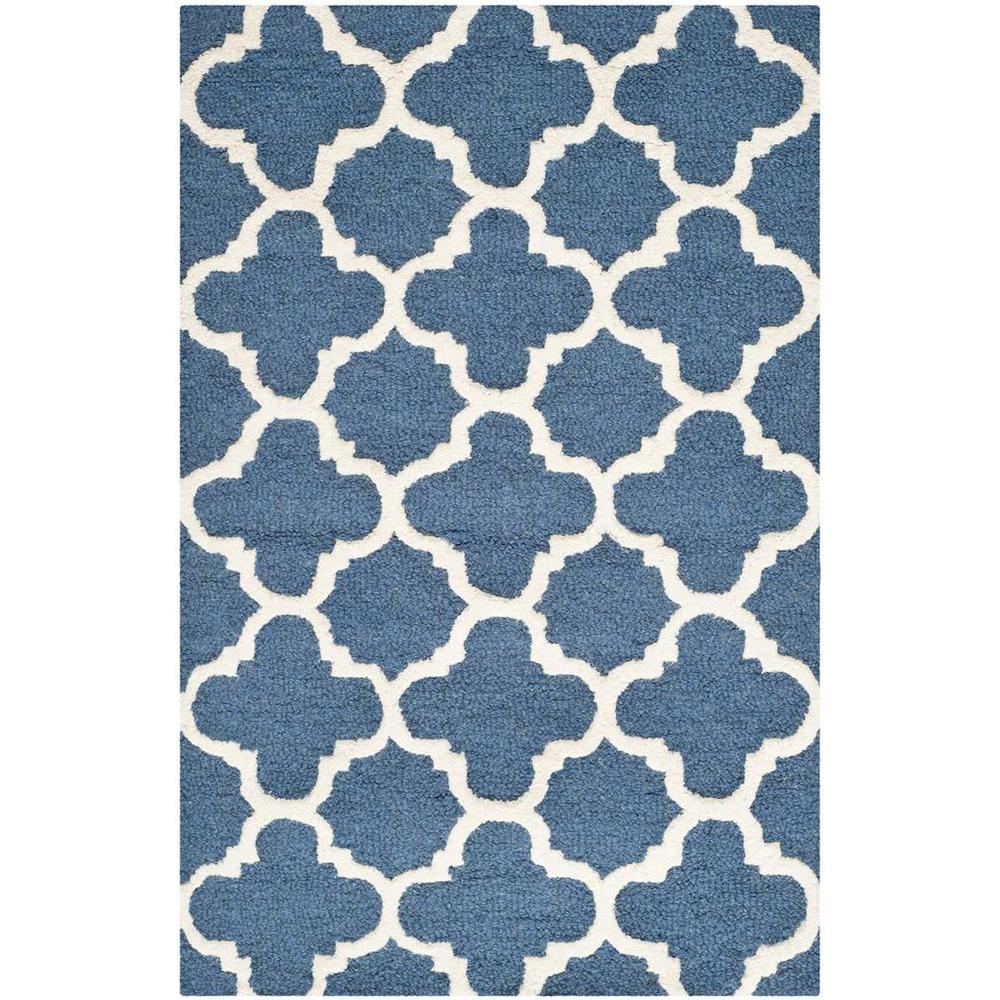 CAMBRIDGE, NAVY / IVORY, 2'-6" X 6', Area Rug, CAM130G-26
