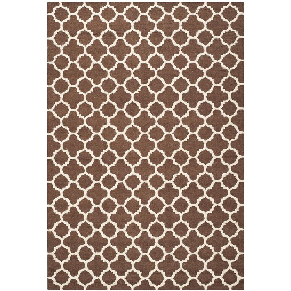 CAMBRIDGE, DARK BROWN / IVORY, 6' X 9', Area Rug, CAM130H-6