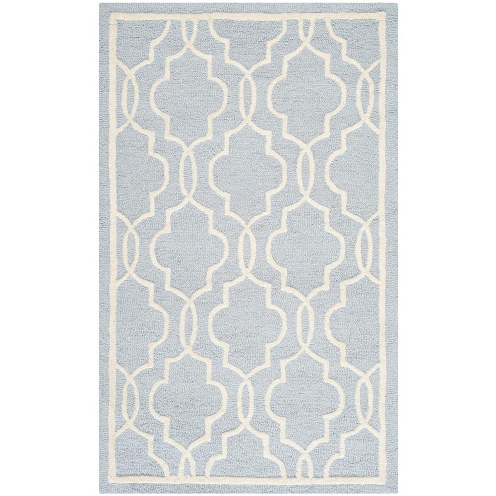 CAMBRIDGE, LIGHT BLUE / IVORY, 2'-6" X 6', Area Rug, CAM131A-26