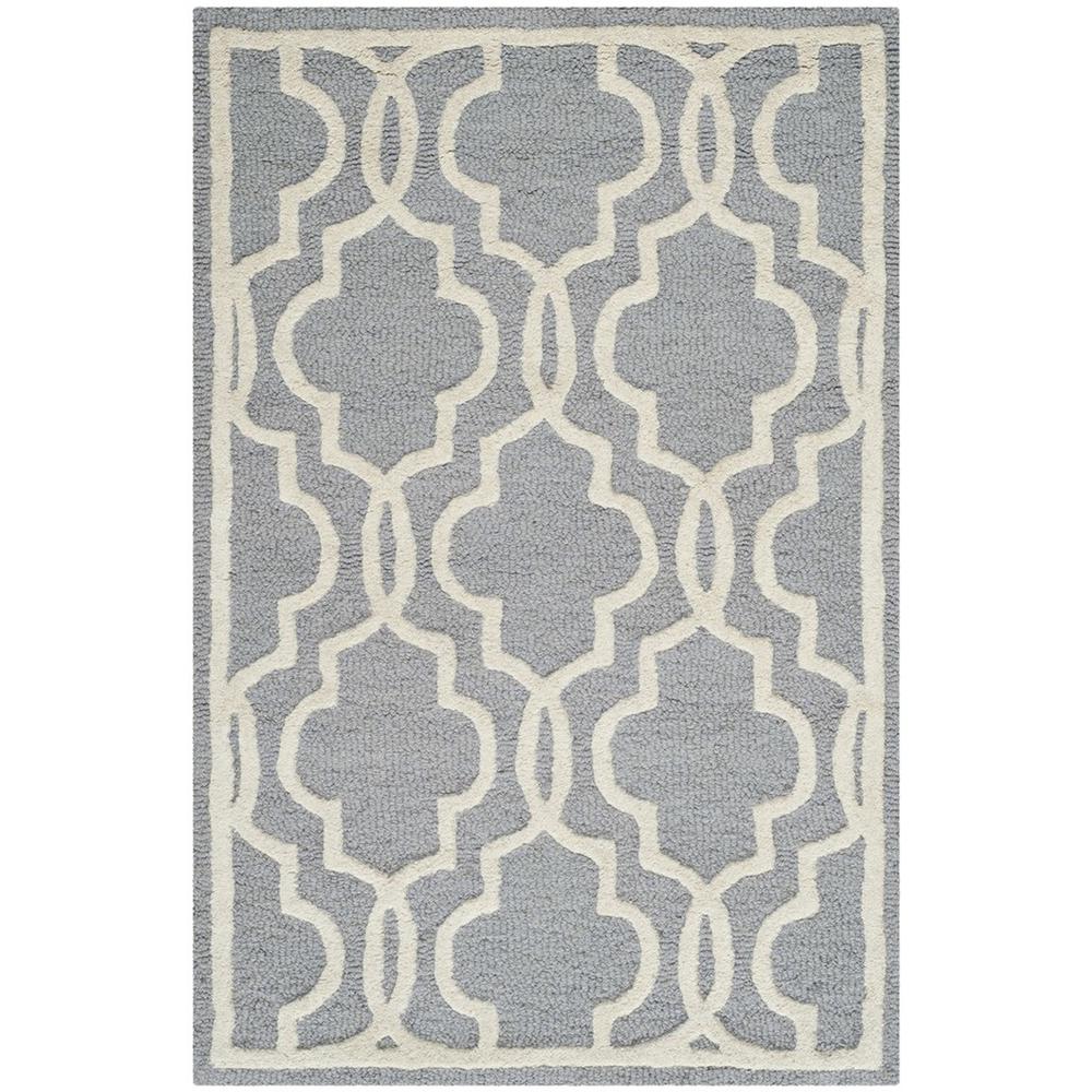 CAMBRIDGE, SILVER / IVORY, 2'-6" X 4', Area Rug, CAM131D-24