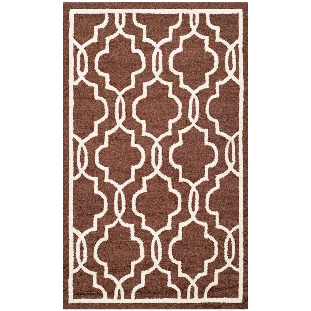 CAMBRIDGE, DARK BROWN / IVORY, 3' X 5', Area Rug, CAM131H-3