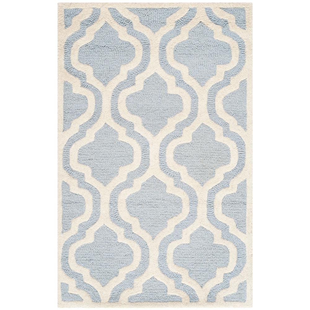 CAMBRIDGE, LIGHT BLUE / IVORY, 2'-6" X 4', Area Rug, CAM132A-24