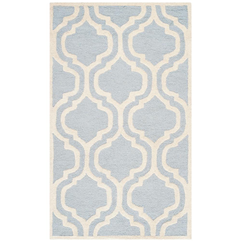 CAMBRIDGE, LIGHT BLUE / IVORY, 4' X 6', Area Rug, CAM132A-4
