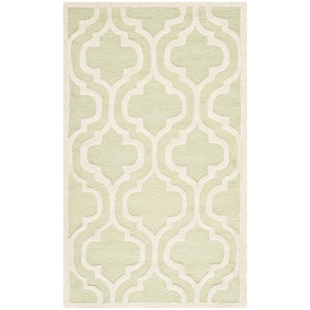 CAMBRIDGE, LIGHT GREEN / IVORY, 3' X 5', Area Rug, CAM132B-3