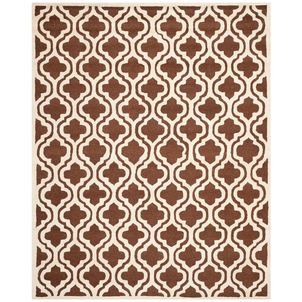 CAMBRIDGE, DARK BROWN / IVORY, 9' X 12', Area Rug, CAM132H-9