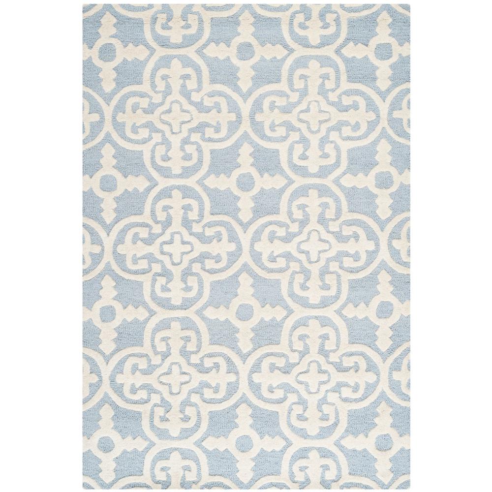 CAMBRIDGE, LIGHT BLUE / IVORY, 4' X 6', Area Rug, CAM133A-4