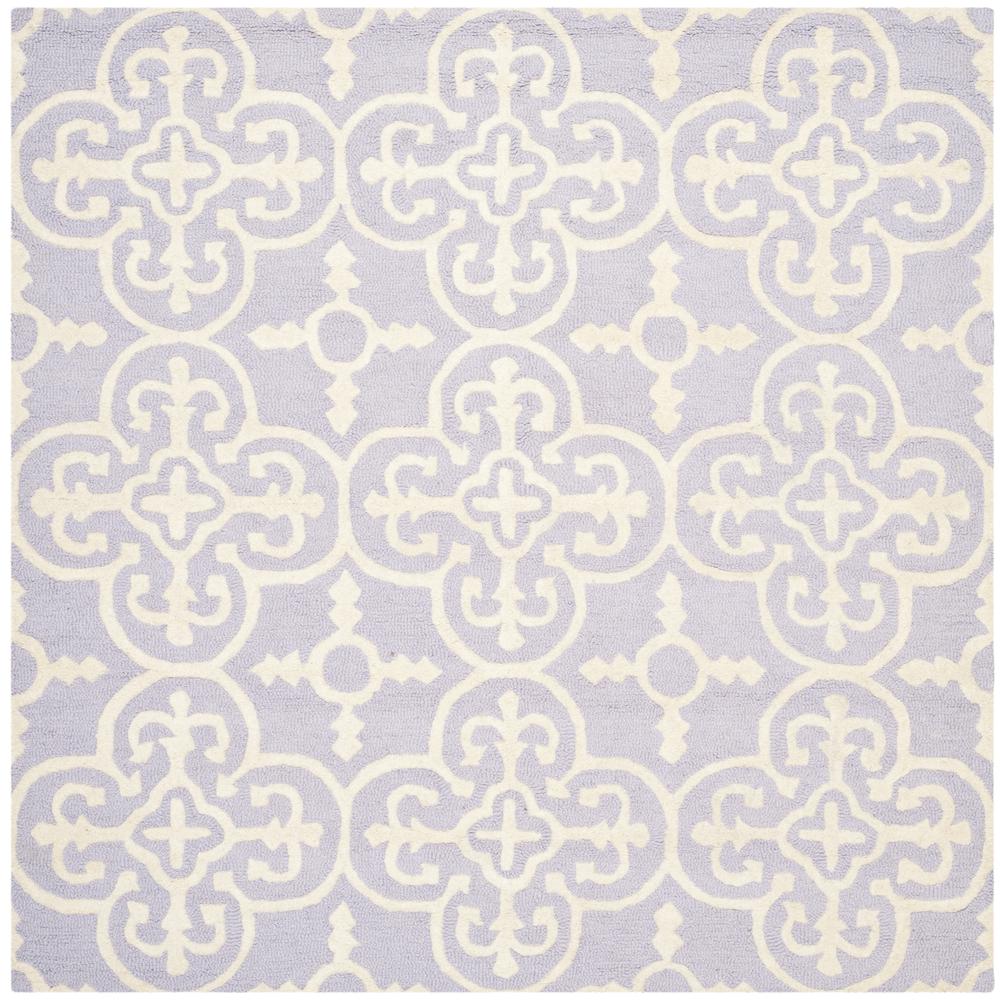 CAMBRIDGE, LAVANDER / IVORY, 6' X 6' Square, Area Rug, CAM133C-6SQ