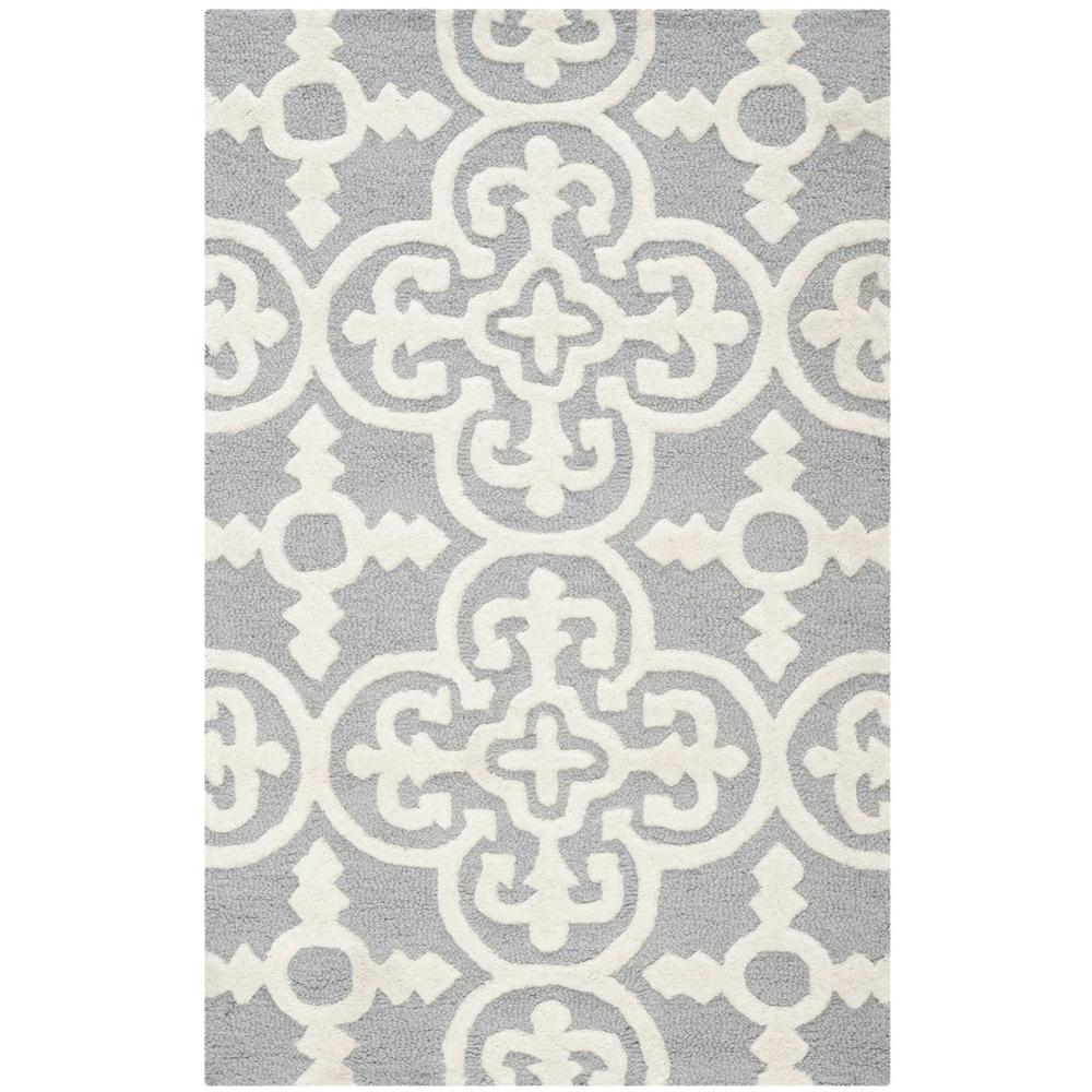 CAMBRIDGE, SILVER / IVORY, 2'-6" X 6', Area Rug, CAM133D-26