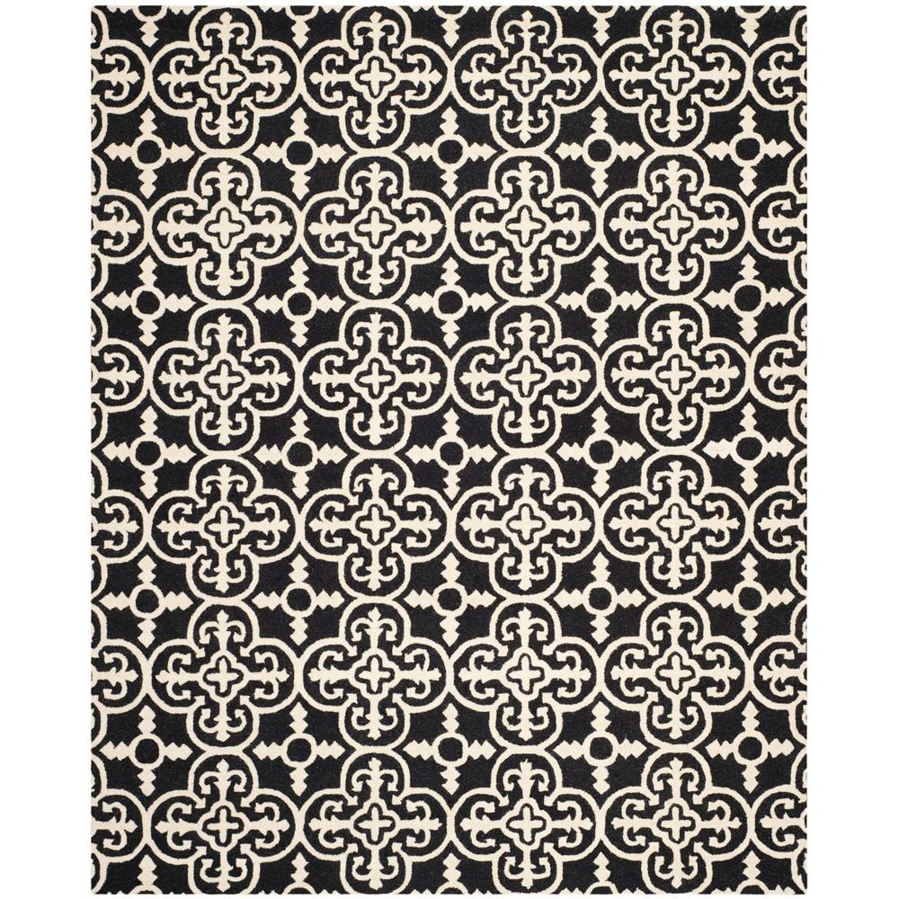 CAMBRIDGE, BLACK / IVORY, 9' X 12', Area Rug, CAM133E-9