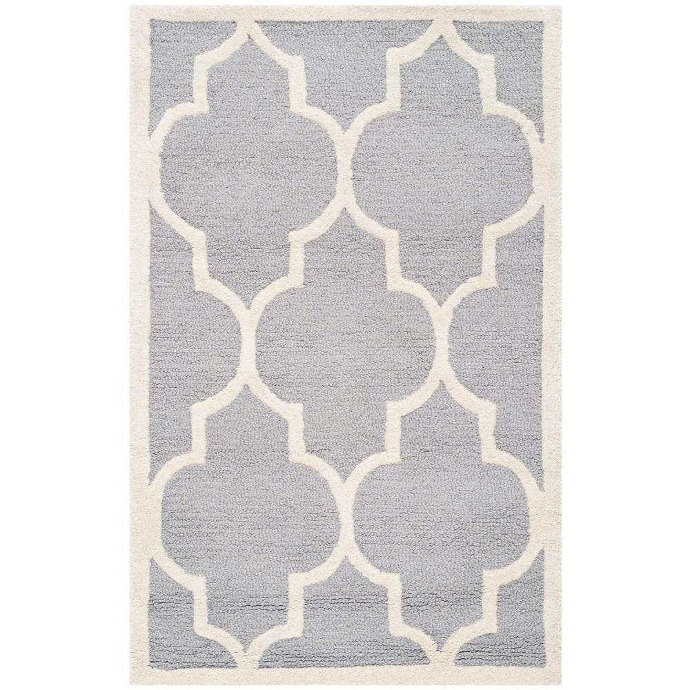 CAMBRIDGE, SILVER / IVORY, 2'-6" X 4', Area Rug, CAM134D-24